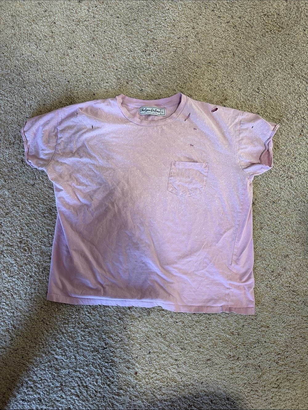 Lily & Lottie Light Pink Short Sleeve Pocket Tee
